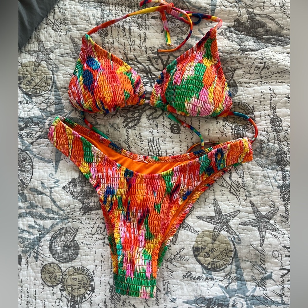 Princess Polly Colorful Ruched Bikini Set